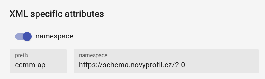 Data structure profile namespace