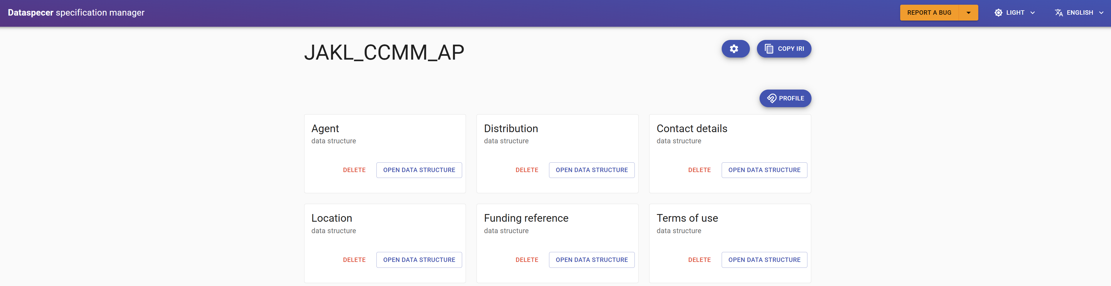 Data structure overview